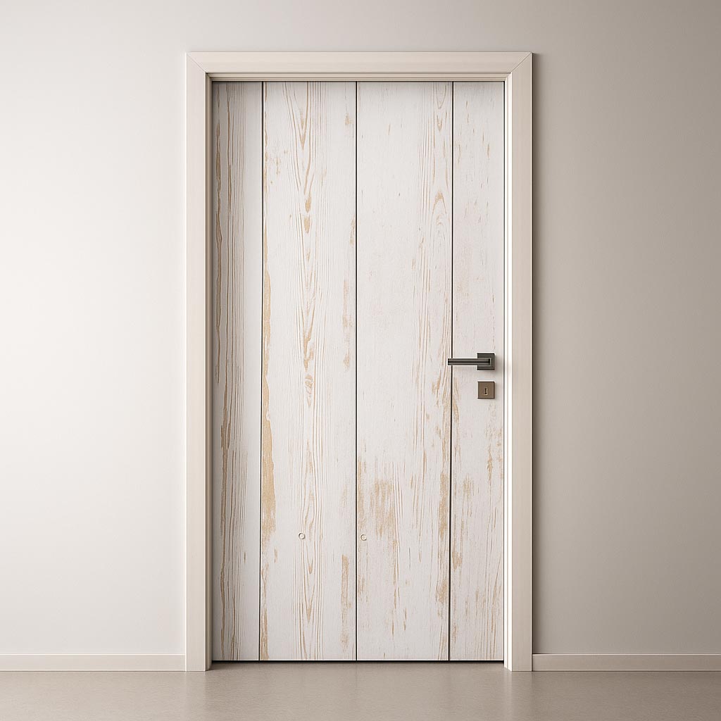 Porte décorative vinyle « Bois blanchi » – Image 2