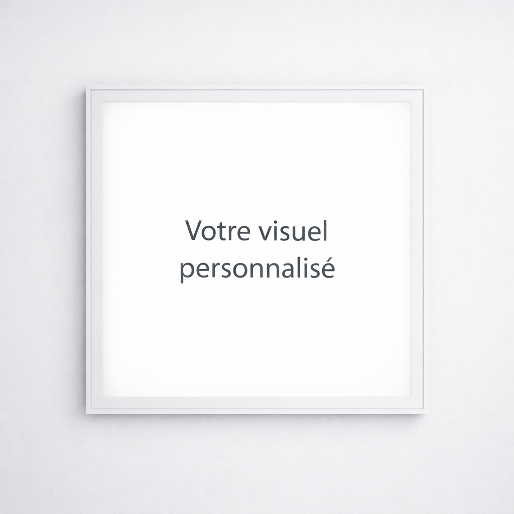 Dalle LED personnalisée 60x60 cm – Logo, photo ou visuel sur mesure – 40W lumière neutre